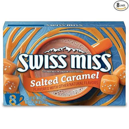 Amazon.com : Swiss Miss Salted Caramel Flavored Hot Cocoa Mix, 1.38 oz 8 ct : Grocery & Gourmet Food