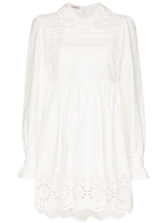 Miu Miu broderie anglaise detail shift dress £2,250 - Shop Online - Fast Delivery, Free Returns