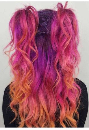 pink multicolor hair