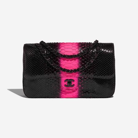 Chanel Timeless Medium Python Black / Pink | SACLÀB