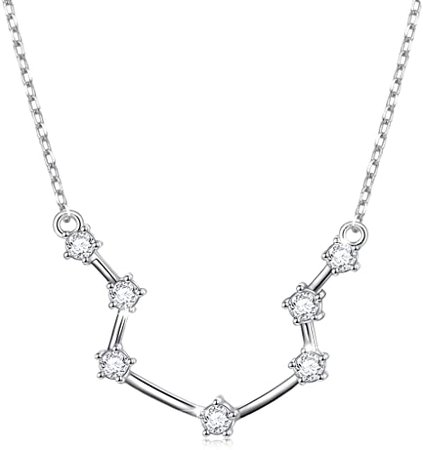 Amazon.com: Constellation Necklace 925 Sterling Silver CZ Horoscope Zodiac Constellation Pendant Necklace for Women, 18" (Sagittarius): Clothing