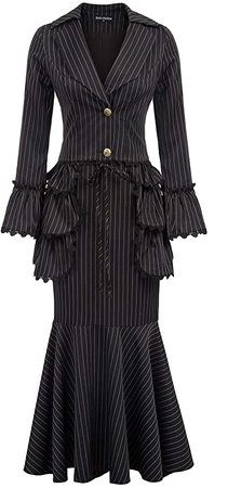 Amazon.com: Women 3pcs Set Vintage Victorian Costume Edwardian Dress Suit Coat+Skirt+Apron: Clothing