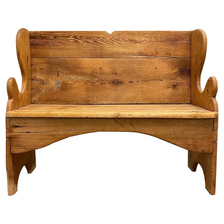 19th Century English Pine Settle For Sale at 1stDibs
