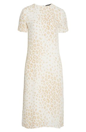 Jenni Kayne Leopard Print Silk Shift Midi Dress | Nordstrom