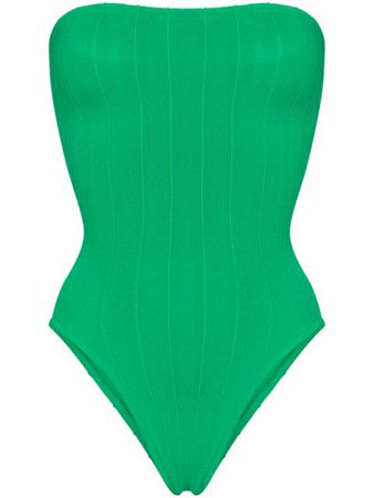 Hunza G Audrey strapless swimsuit green AUDREYNILE - Farfetch