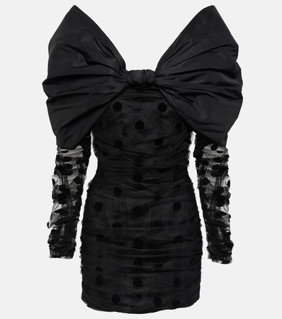 Polka Dot Tulle Minidress in Black - Nina Ricci | Mytheresa