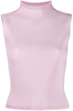 sleeveless fitted top