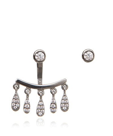 LA VIE JEWELRY Antique Silver Drops Earrings < GIFTS | aesthet.com