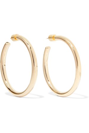 JENNIFER FISHER Baby Lilly gold-plated hoop earrings