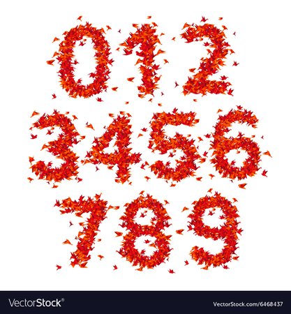Numbers Origami paper bird on abstract background Vector Image