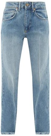Push Straight Leg Jeans - Womens - Light Blue
