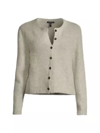Shop Eileen Fisher Button-Front Wool & Mohair-Blend Cardigan | Saks Fifth Avenue