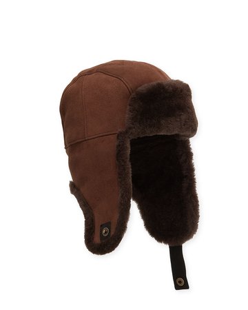 UGG Shearling-Lined Sheepskin Trapper Hat