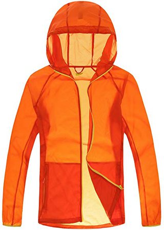 Thorn Bird Women's Super Lightweight Jacket Quick Dry Windbreaker UV Protect Coat (X-Large, Orange) at Amazon Women's Coats Shop