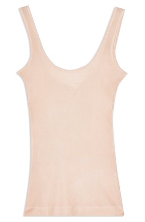 Topshop Boutique Ribbed Tank Top | nude