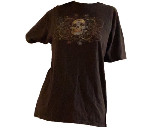 brown skull oversized t-shirt