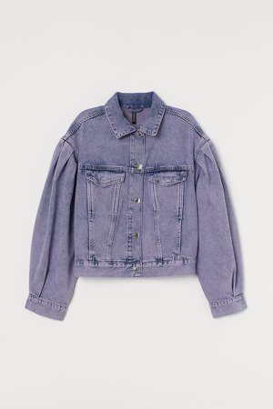 Boxy Denim Jacket - Purple