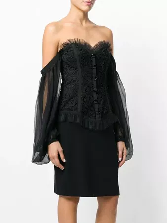 Yves Saint Laurent Vintage off-shoulder Bustier Dress - Farfetch
