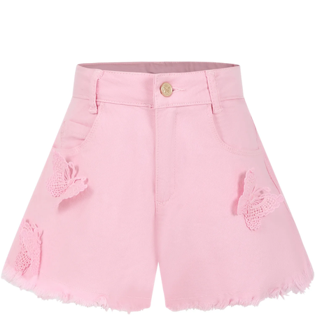 Blumarine SS23 Pink Shorts With Embroidered Logo