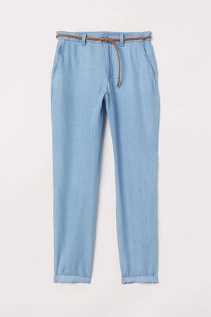 Pants with Belt - Blue