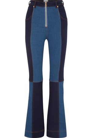 alice McCALL | Hometown patchwork flared jeans | NET-A-PORTER.COM