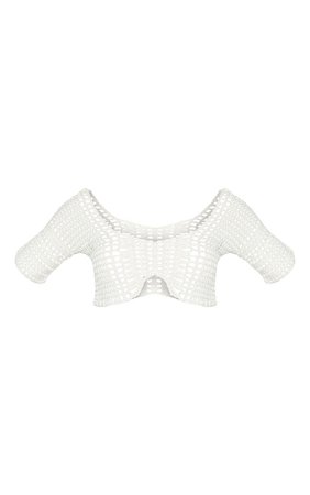 White Crochet Crop Top | PrettyLittleThing USA