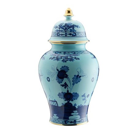 Oriente Italiano Iris Potiche Vase with Lid GINORI 1735 - Artemest