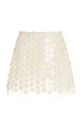 Gazelle Floral-Appliqued Organza Mini Skirt By Aje | Moda Operandi
