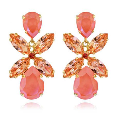 Dione Earrings / Light Coral + Rose Blush | Caroline Svedbom Jewelry
