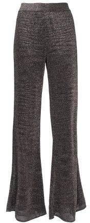 Metallic Knitted Flared Pants