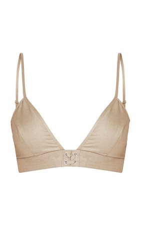 STONE WOVEN LACE UP DETAIL BRALET