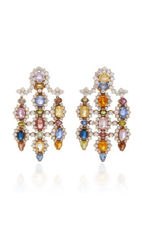 Eleuteri One-Of-A-Kind Sapphire Chandelier Earrings