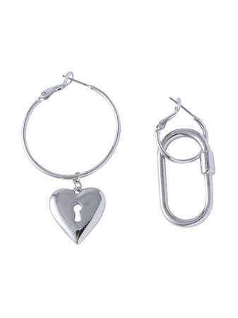 HEART LOCK EARRINGS (Accessory / pierced earring) | X-girl (X Girl) mail order | Fashion Walker