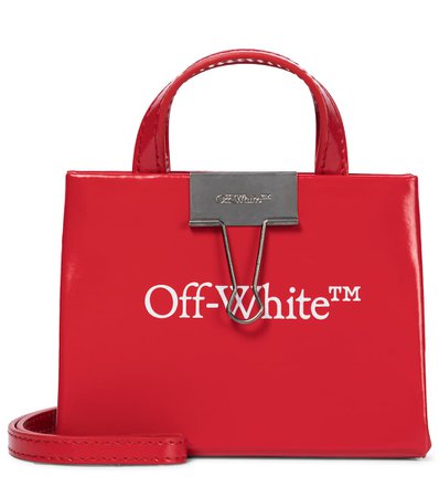 Off-White - Baby Box leather crossbody bag | Mytheresa