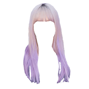 white pink purple hair png bangs