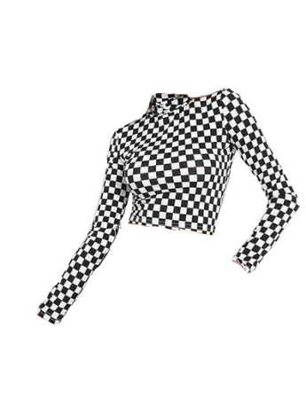 croptop shirt outfit clothes baddie checker aesthetic...