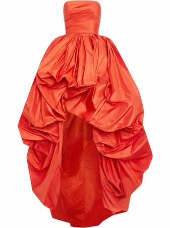 Oscar De La Renta Strapless Silk Gown - Farfetch