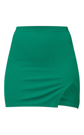 Jemmia Bright Green Split Mini Skirt | PrettyLittleThing USA