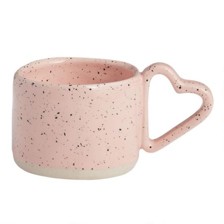 Pink Reactive Glaze Heart Handle Mug | World Market