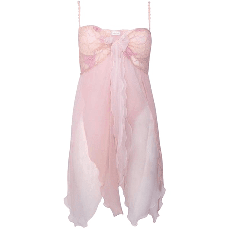 pink fairycore handkerchief slip dress