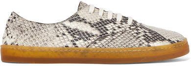Marcello Snake-effect Leather Sneakers - Snake print