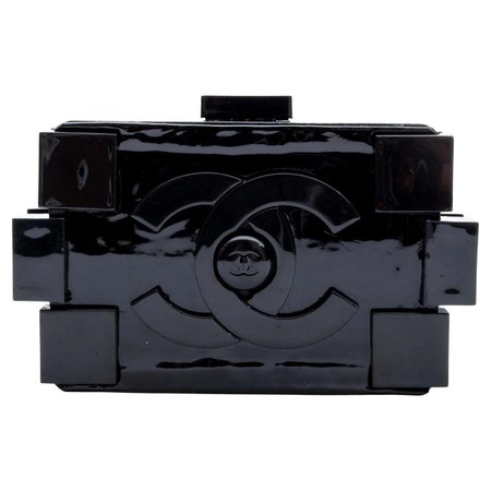 Chanel Black Boy Lego Clutch Shoulder Bag (Circa 2016) For Sale at 1stDibs