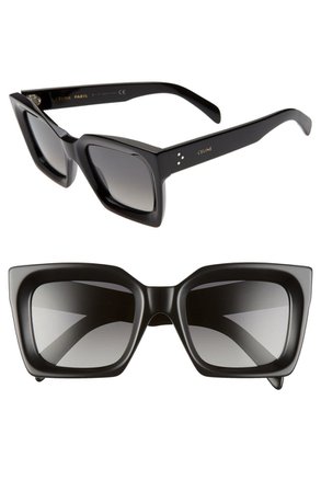 CELINE 51mm Polarized Square Sunglasses | Nordstrom