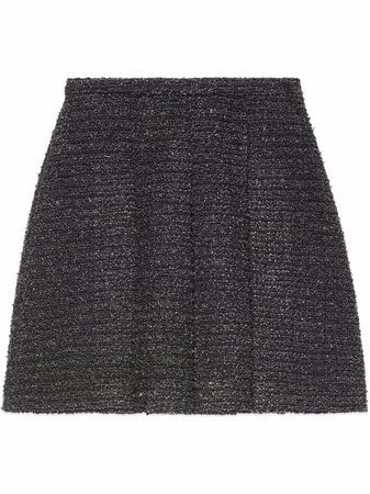 Gucci pleated tweed mini skirt - FARFETCH