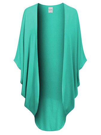 Design by Olivia Women's Open-Front Kimono Cover Up Sheer Chiffon Loose Cardigan at Amazon Women’s Clothing store: