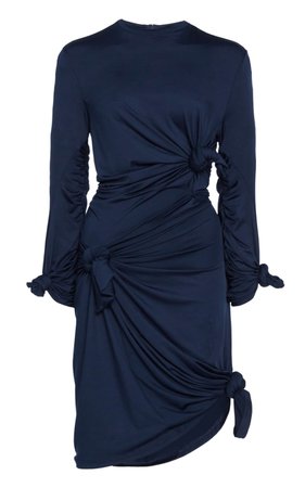 Knot-Detailed Jersey Dress by Rokh | Moda Operandi