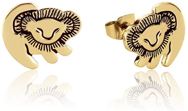 Amazon.com: Hanreshe Lion King Simba Earrings Women Jewelry Gift Gold Rose Gold Christmas Stud Earrings Cute Cartoon Small Earrings : Clothing, Shoes & Jewelry