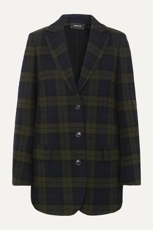Akris | Datson checked wool-blend blazer | NET-A-PORTER.COM