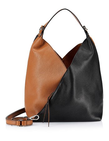 Shoulder bag, black/cognac, black, tan | MADELEINE Fashion