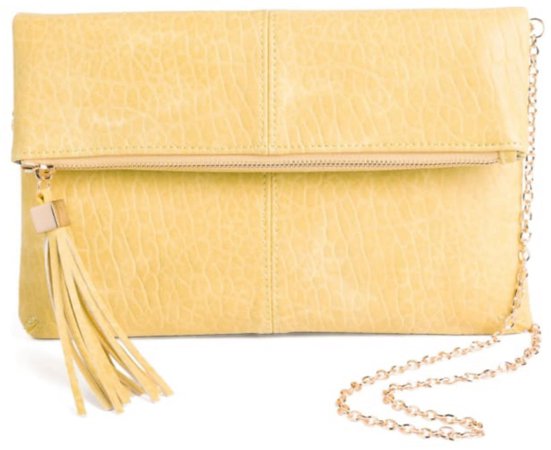yellow and gold croc leather crossbody